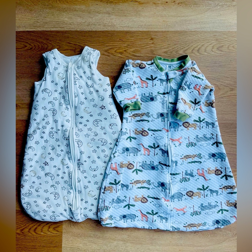 Winter baby swaddle sleep sack bundle 9-18m